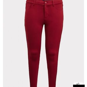 Torrid Dark Red Skinny Pant